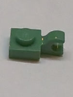 1x1 Platte mit offenem O-Clip horizontal sandgrün