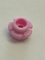 1x1 Rundplatte Blumenrand mit 5 Blüten rosa