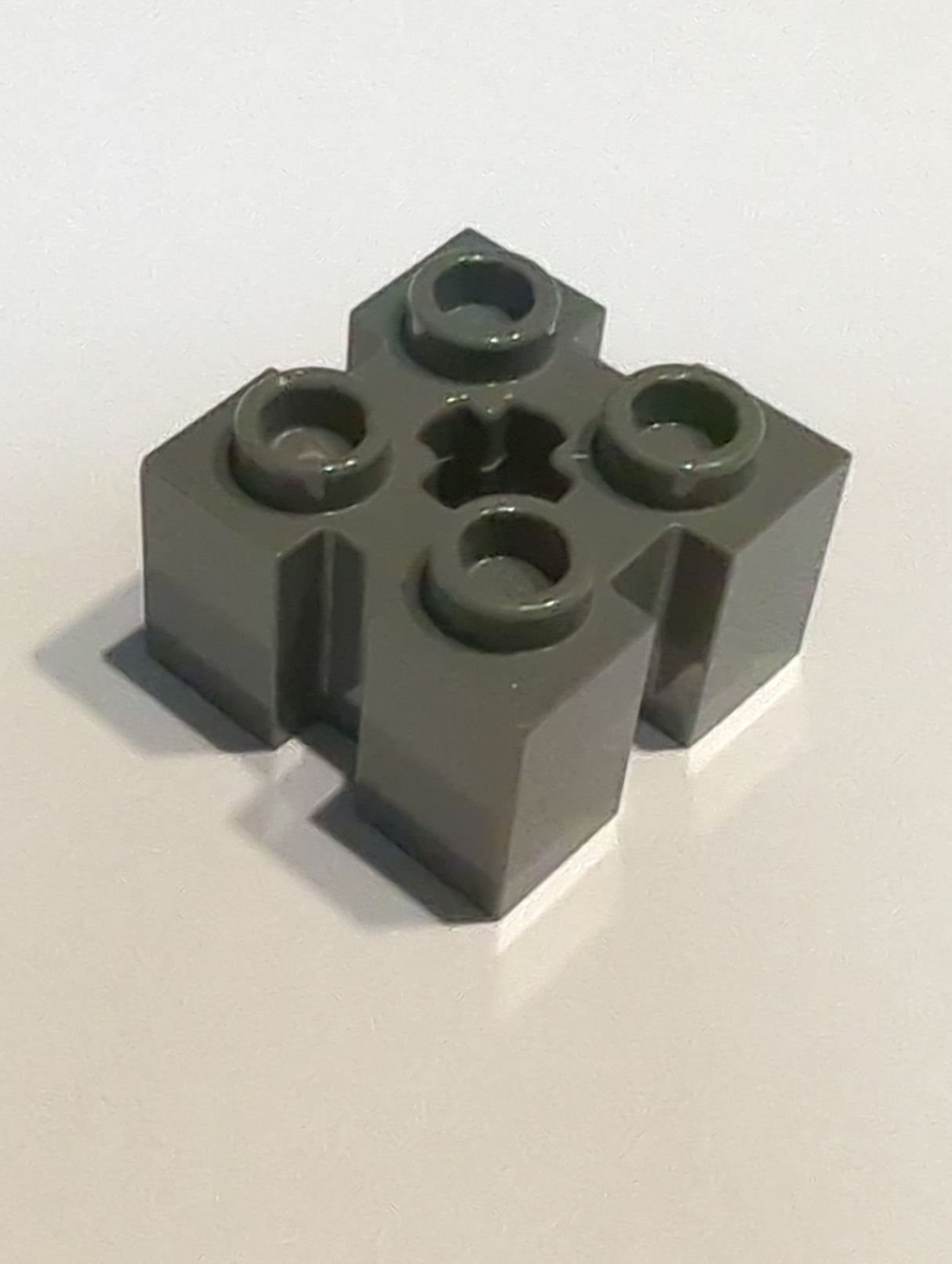 NEU Brick, Modified 2 x 2 with Grooves and Axle Hole neudunkelgrau dark bluish gray