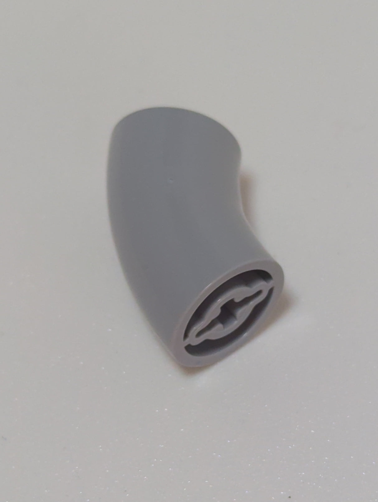 NEU Stein, rund 2 x 2 D. 45 Grad Ellenbogen (27,7 mm Stehhöhe) neuhellgrau