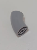 NEU Stein, rund 2 x 2 D. 45 Grad Ellenbogen (27,7 mm Stehhöhe) neuhellgrau