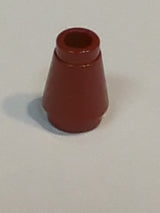 NEU Cone 1 x 1 with Top Groove dunkelrot dark red