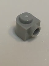 NEU Stein, rund, 1x1x2/3, Halbkreis, erweitert mit seitlicher Noppe neuhellgrau