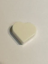 NEU Fliese, rund 1 x 1 Herz weiß