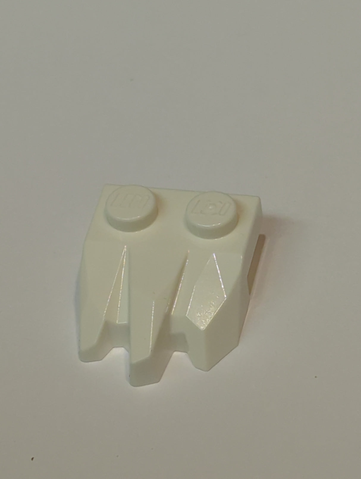 NEU Platte, Modifiziert 1 x 2 mit 3 Klauen / Rockfinger weiss
