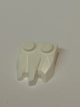 NEU Platte, Modifiziert 1 x 2 mit 3 Klauen / Rockfinger weiss