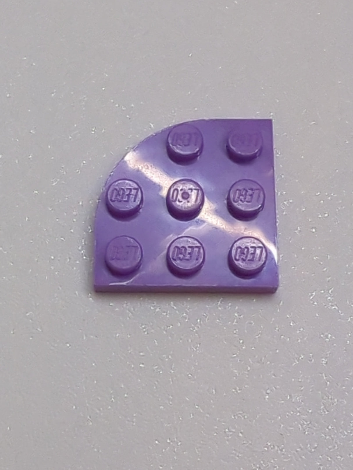 3x3 Kreis 1/4 Eckplatte / Rundplatte lavendel (medium)