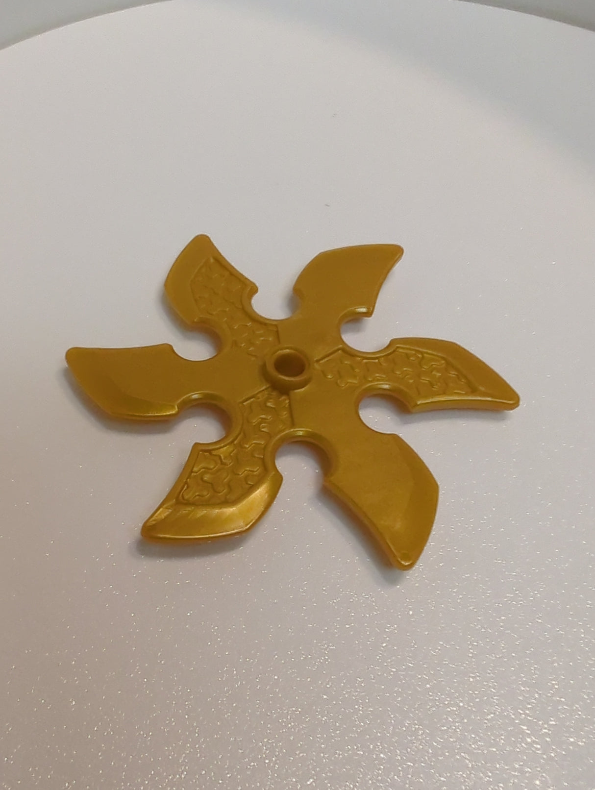 NEU Technik Sägeblatt mit Pinloch und sechs Zähnen (großer Shuriken-Wurfstern) pearlgold