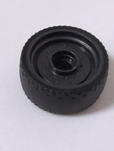 NEU Wheel 24 x 12 with Pin Hole with Molded Black Hard Rubber Tire Pattern titan pearl dark gray