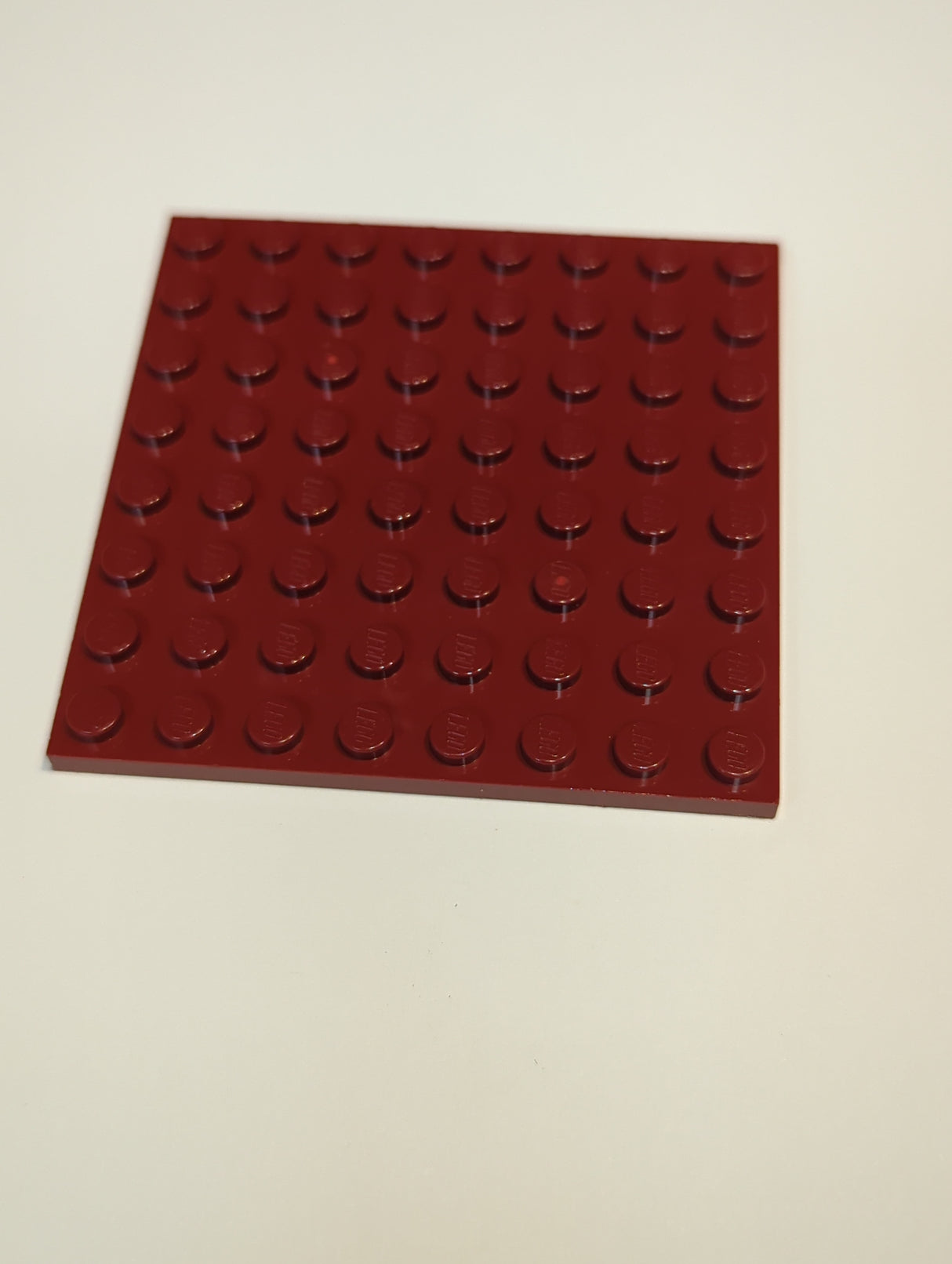 NEU Plate 8 x 8 dunkelrot dark red