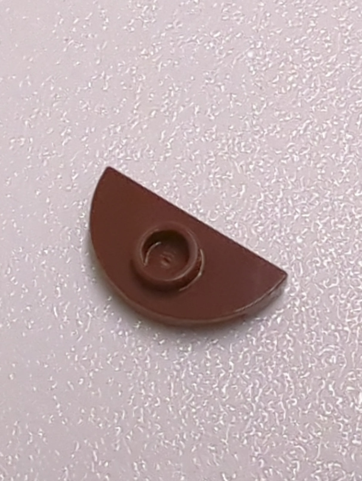 NEU Platte, rund 1 x 2 Hälfte mit 1 Noppe (Jumper) neubraun
