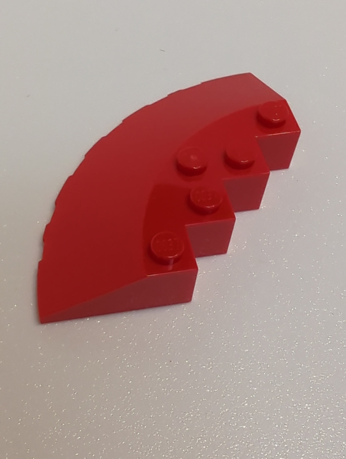 NEU Schrägstein runde Ecke 6 x 6 33 Kante, Facettenschnitt-Aussparung rot