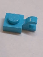 1x1 Platte mit offenem O-Clip horizontal azur