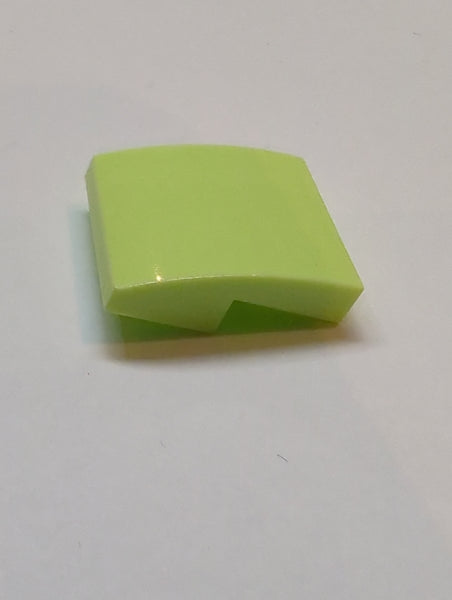 2x2 Halbbogenstein flach keine Noppen mintgrün yellowish green