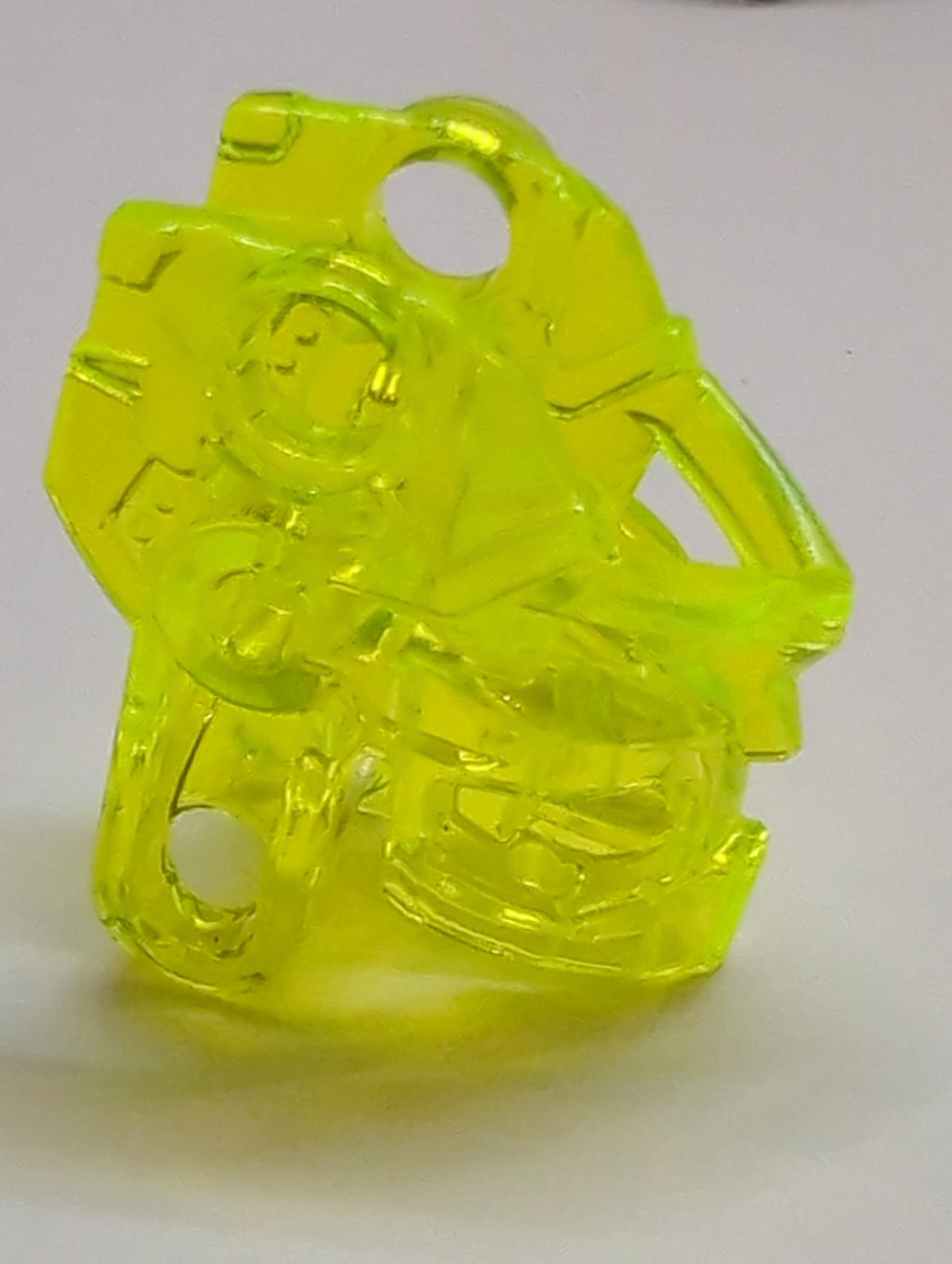 Bionicle Kopf Verbinder Block (Toa Okoto) transparent neongrün