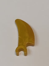 NEU Widerhaken / Klaue / Horn / Zahn mit Clip, gebogen pearlgold