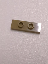NEU Platte, Modifiziert 1 x 3 mit 2 Noppen (Doppel-Jumper) dunkelbeige