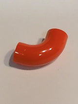 NEU Stein, Rund 1 x 1 d. 90 Grab Ellenbogen Macaroni - ohne Noppe - Typ 2 - Achsloch rotorange