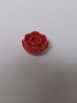 NEU Pflanzenblume rund, 2 Schichten (Pfingstrose Rose) mit offener Noppe und kleinem Pinloch rot