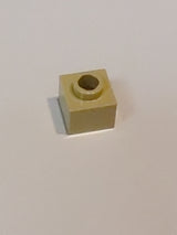 NEU Stein, modifiziert 1 x 1 x 2/3 mit offener Noppe beige