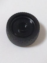 NEU Wheel 24 x 12 with Pin Hole with Molded Black Hard Rubber Tire Pattern schwarz black