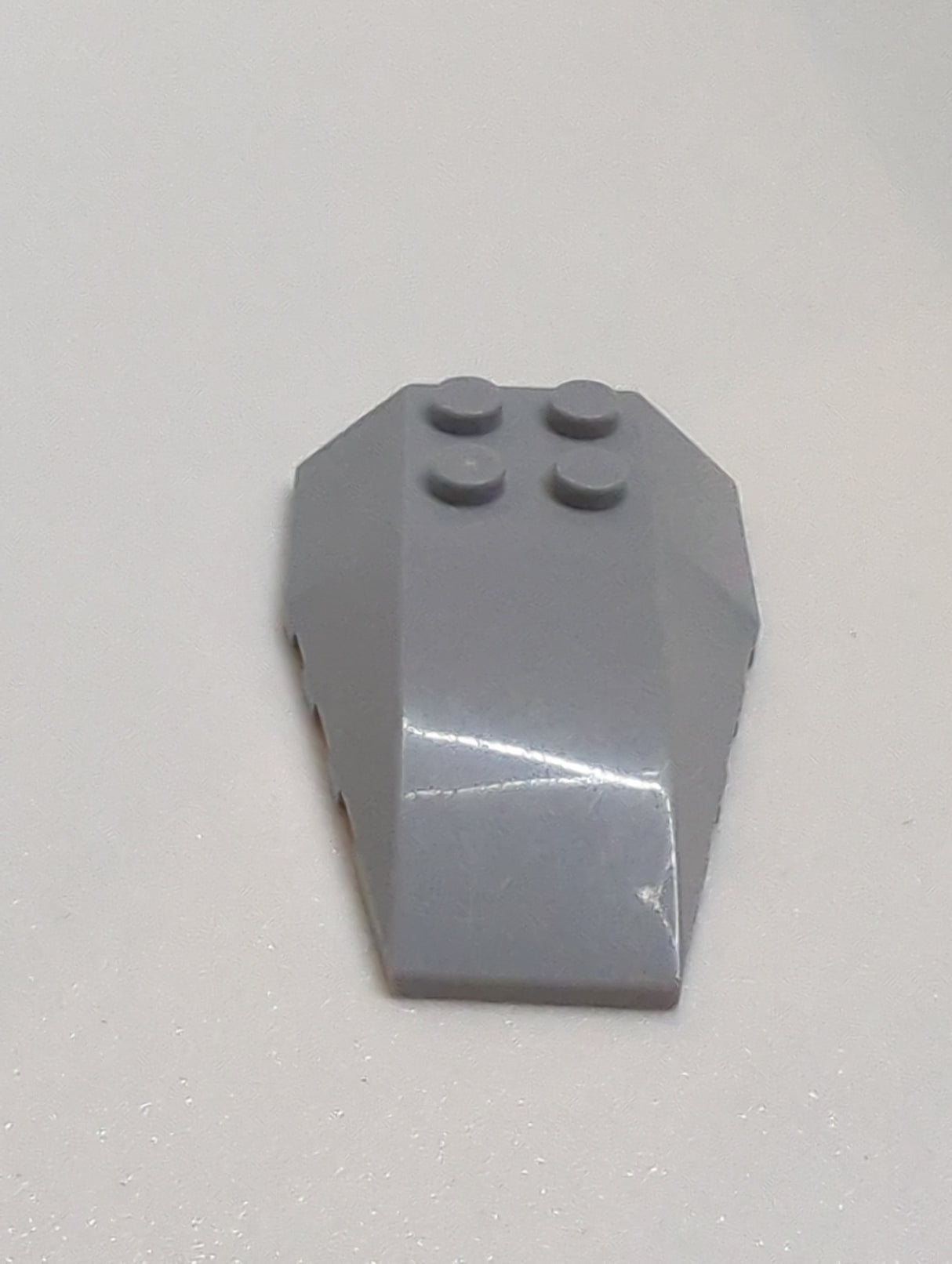 4x6 Keilstein Schrägstein mit Bogen neuhellgrau