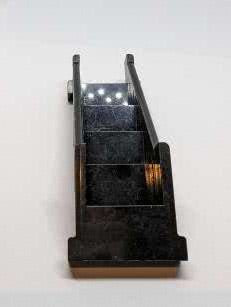 4x7x9 1/3 Treppe mit geschlossenen Stufen schwarz black