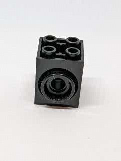 2x2x2 Rotationsteil Drehteil mit Pinloch Side Facing Locking schwarz black