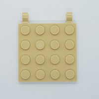 4x4 modifizierte Platte mit Clips horizontal tan beige