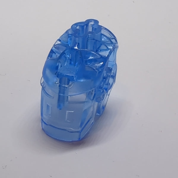 Bionicle Kopf Connector Block (Glatorian) transparent mittelblau trans medium blue