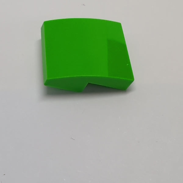 2x2 Halbbogenstein flach keine Noppen medium grün bright green