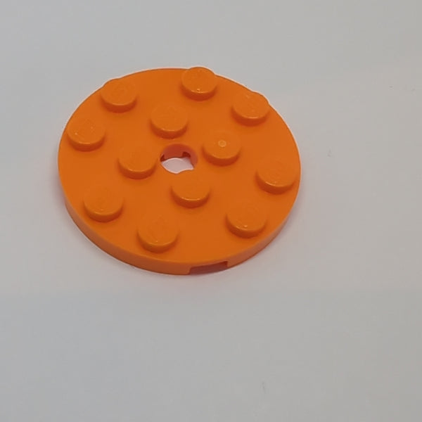 4x4 Rundplatte mit Loch orange orange