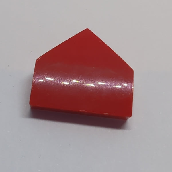 2x2 Bogenstein Pointed with Stud Notches rot red