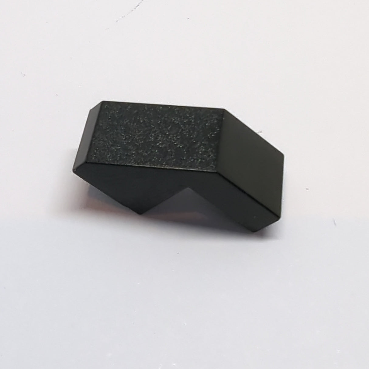 1x2 Halbbogenstein mit Kante ohne Noppen schwarz black