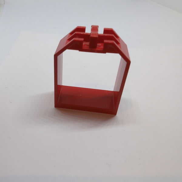 2x4x4 Container, Fensterrahmen Box Open Ended mit 1 Finger auf jeder Seite rot red