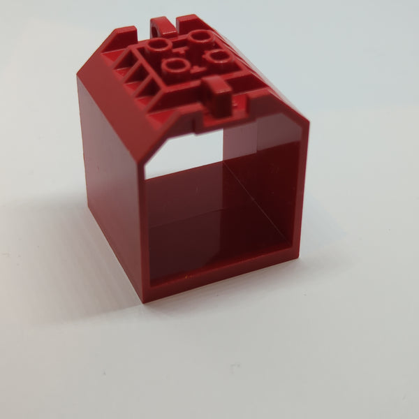 4x4x4 Offene Container-Box mit 2 Scharnierfinger oben rot red