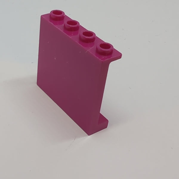 1x4x3 Paneel mit Seitenstützen hohle Noppen magenta magenta