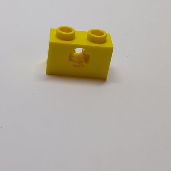 1x2 Technik Stein mit Achsenloch ( x Öffnung) gelb yellow