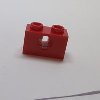 1x2 Technik Stein mit Achsenloch ( x Öffnung) rot red