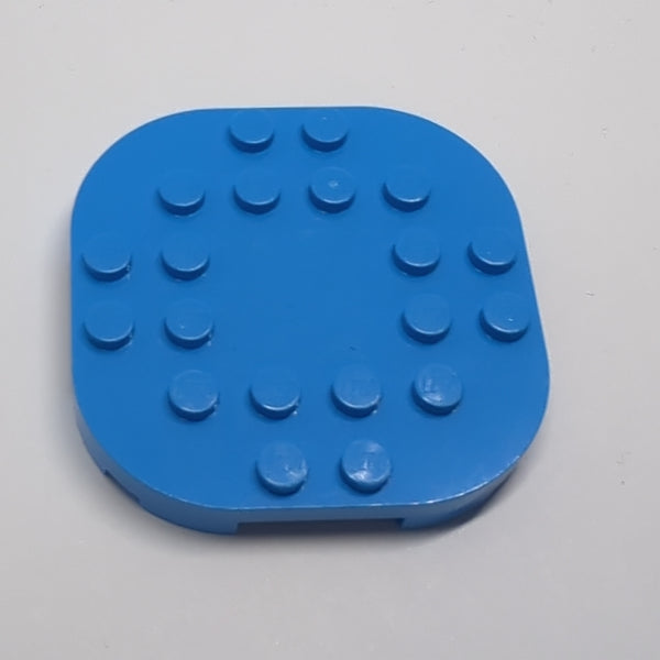 6x6 Platte mit abgerundeten Ecken dunkelazur dark azure