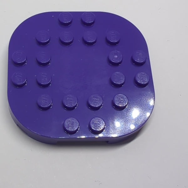 6x6 Platte mit abgerundeten Ecken lila dark purple