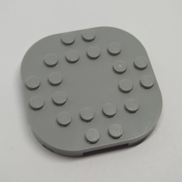 6x6 Platte mit abgerundeten Ecken neuhellgrau light bluish gray