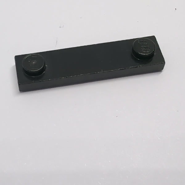 1x4 modifizierte Fliese mit Nut mit 2 Noppen außen schwarz black