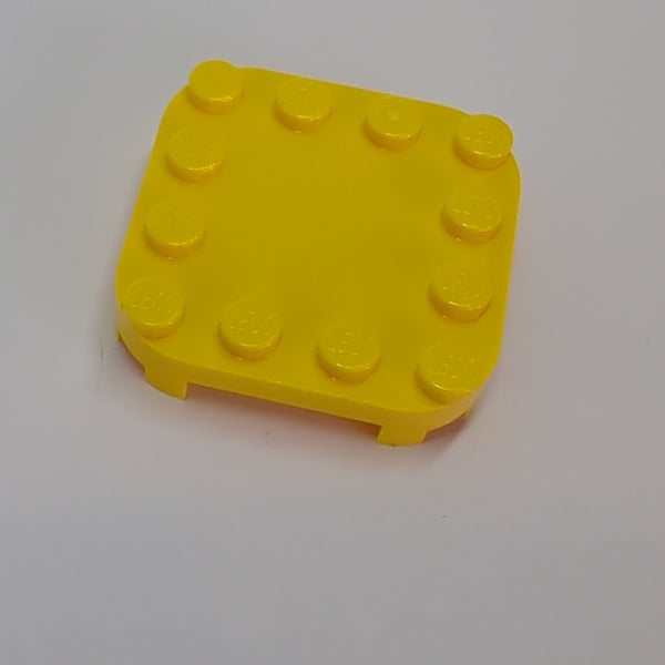 4x4 Platte mit abgerundeten Ecken gelb yellow