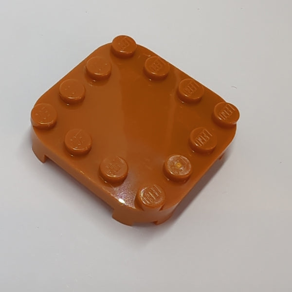 4x4 Platte mit abgerundeten Ecken dunkelorange dark orange