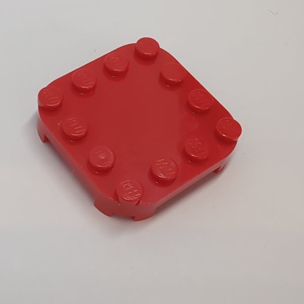 4x4 Platte mit abgerundeten Ecken rot red