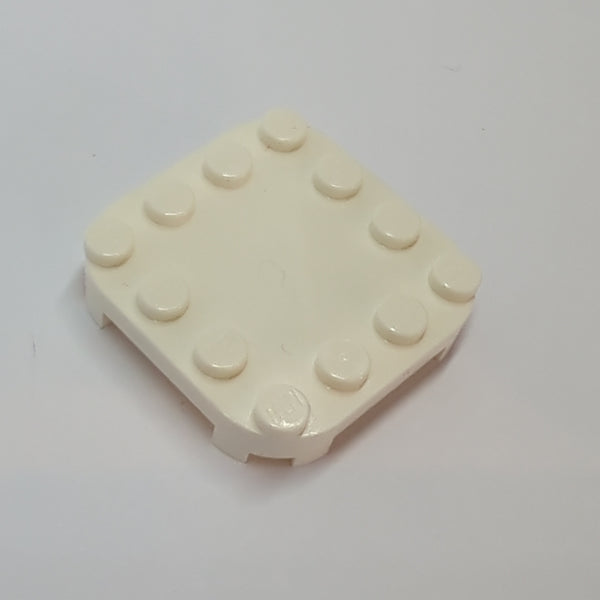 4x4 Platte mit abgerundeten Ecken weiß white