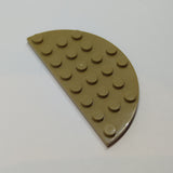 4x8 Platte doppelt abgerundet dunkelbeige dark tan