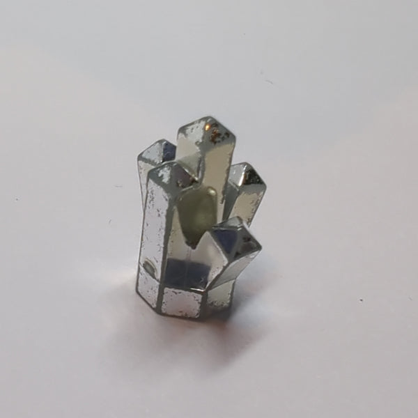 1x1 Fels Kristall mit 5 Auswölbungen chromsilber chrome silver