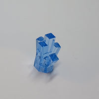 1x1 Fels Kristall mit 5 Auswölbungen transparent mittelblau trans-medium blue